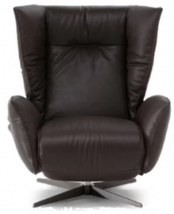 Natuzzi Откидывающееся кожаное кресло с подставкой для ног