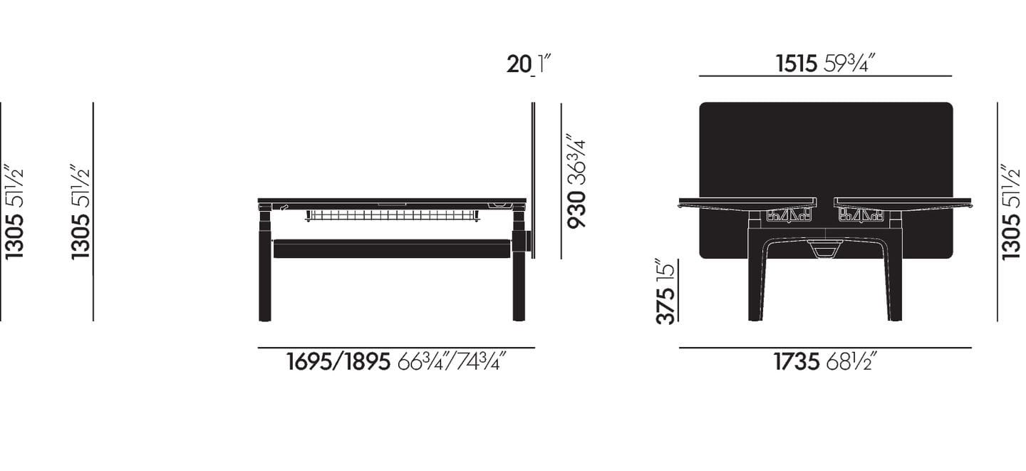 Множественный прямоугольный стол VITRA CDS ARCH-00096468 - Вид №87