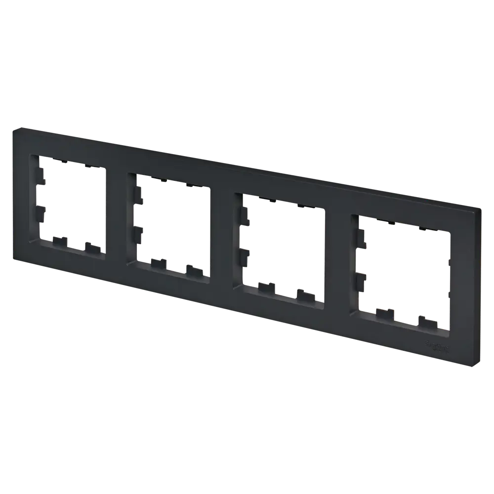 Рамка Systeme Electric AtlasDesign 4 поста цвет базальт STLM-2023052 - Вид №1