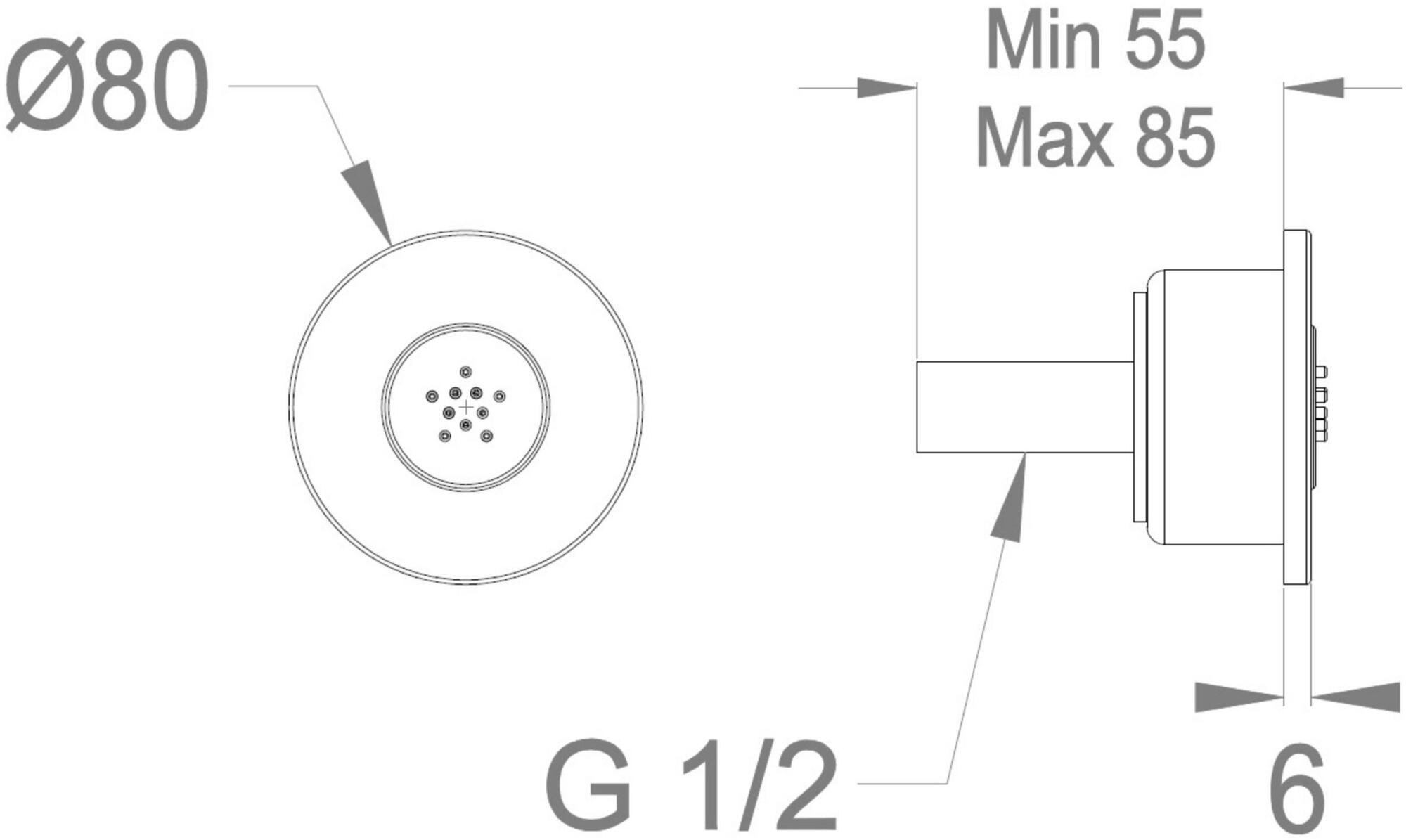 Fir Italia Встроенный боковой душ Shower complements 1470051 - Вид №1