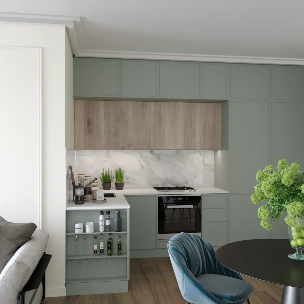 Столешница кухонная Арктик 100x60x2 см искусственный камень цвет бежевый Santreyd STLM-2040431 - Вид №8