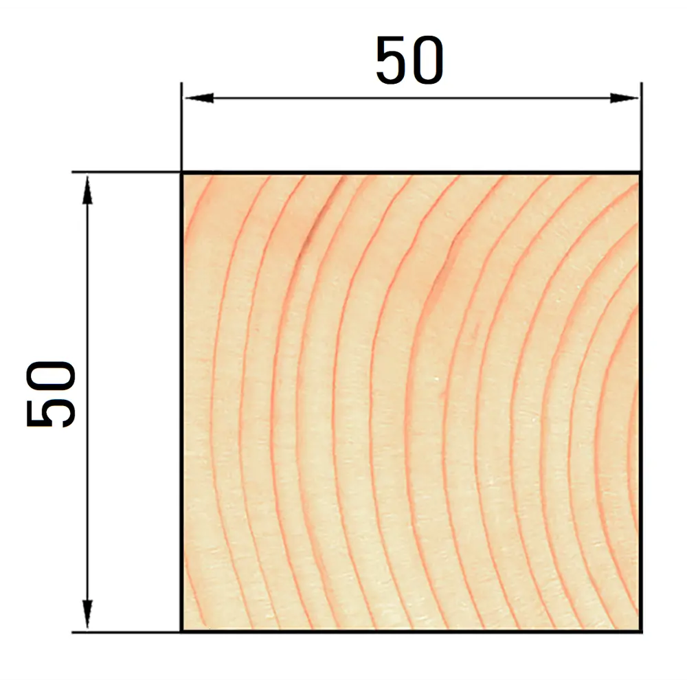 Santreyd Брусок строганый 50×50×2000 мм из массива сосны 81947397 STLM-0014530 - Вид №5