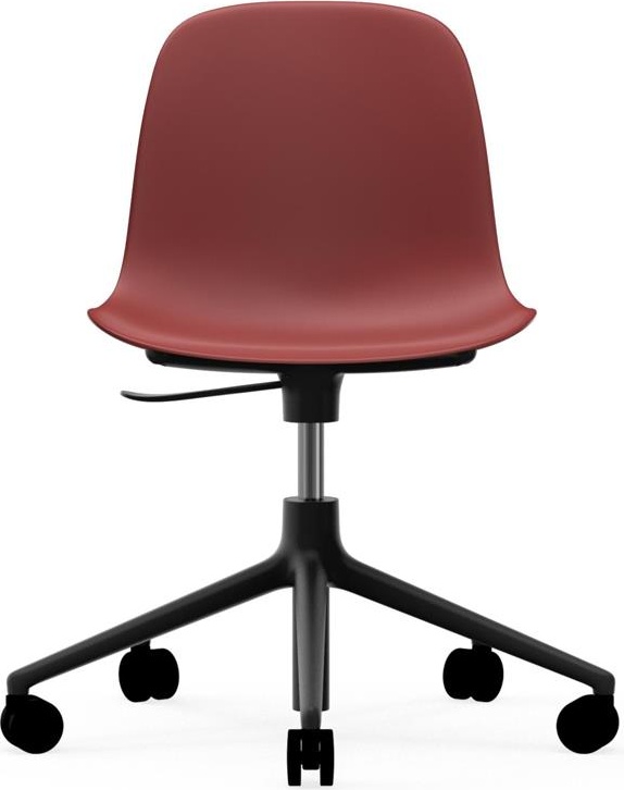 606055 Кресло Swivel 5W Gaslift Black Alu Red Normann Copenhagen Form - Вид №1