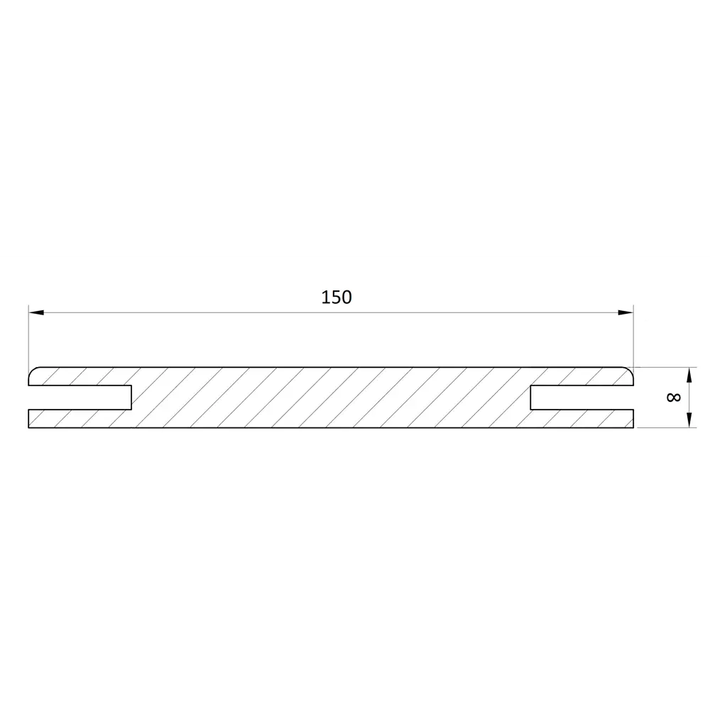 Добор телескопический 2070x150x8 мм ПВХ ламинация цвет венге КРОНОПРОФИЛЬ STLM-2092813 - Вид №1