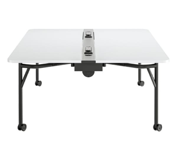 Складной ламинированный стол с электрической розеткой на колесах Howe Folding Surfaces ARCH-00038739 - Вид №1
