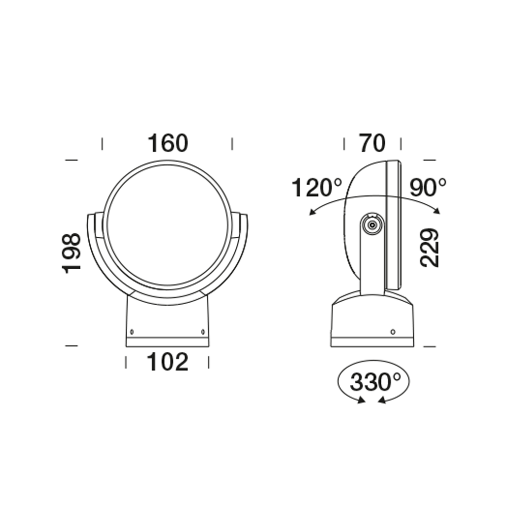 8840103 Проектор Platek SUN Small Proiettore  SUN Small Floodlight - 8 LED RGBW 40°  - Вид №10