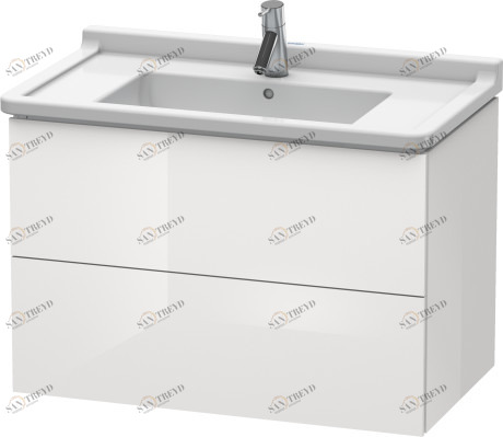 LC626508585 Тумбочка подвесная L-Cube #LC6265 820 x 469 мм Белый глянцевый лак Duravit