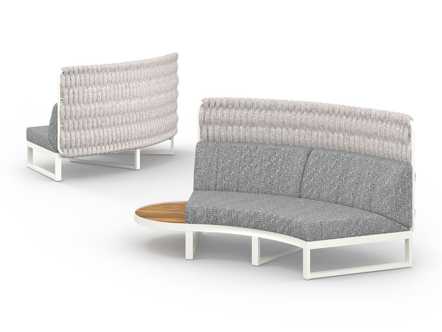 Модульный изогнутый садовый диван из ткани MAMAGREEN Munia ARCH-00141430