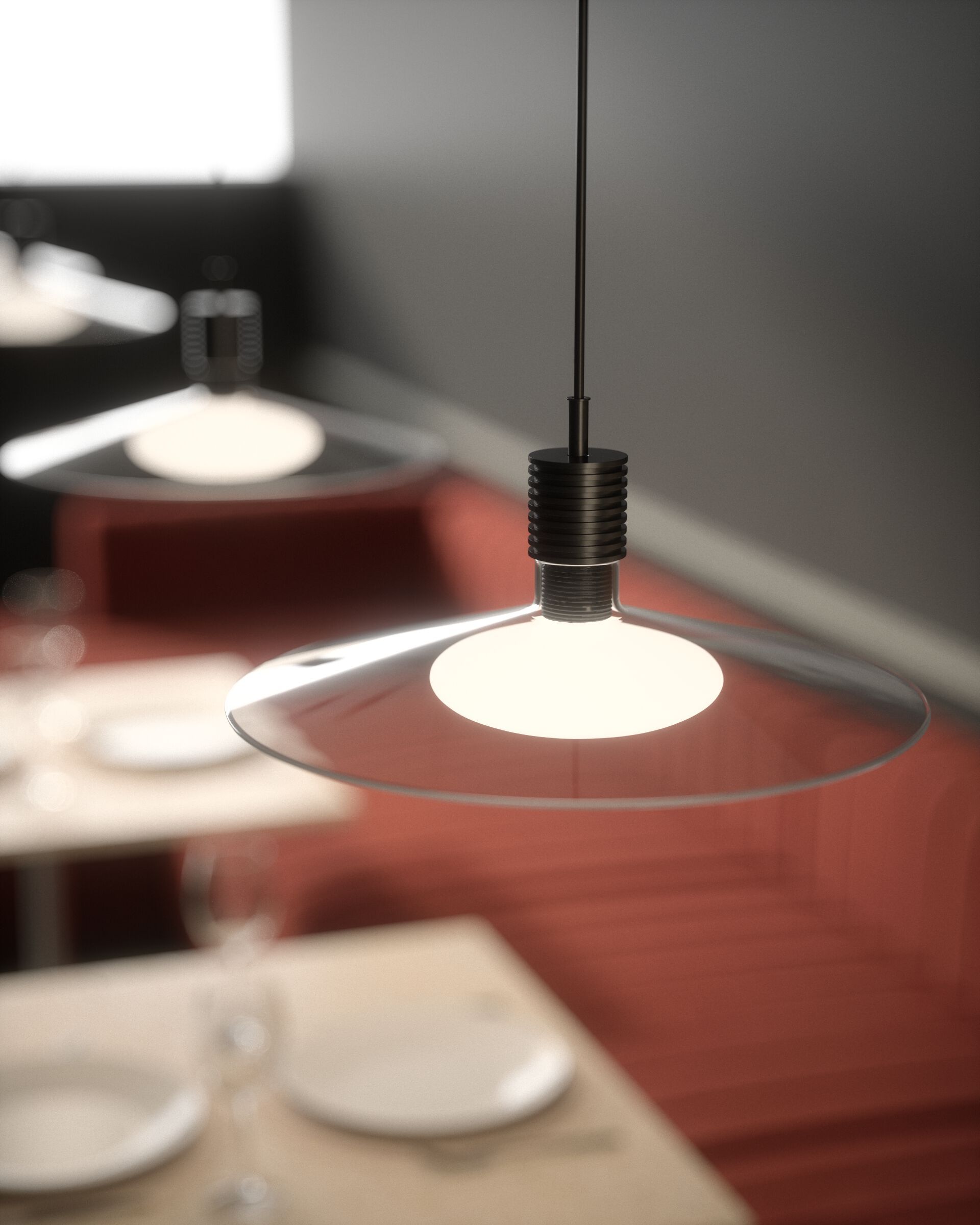 Стеклянный светодиодный подвесной светильник Cangini & Tucci Hydra ARCH-00052773 - Вид №9