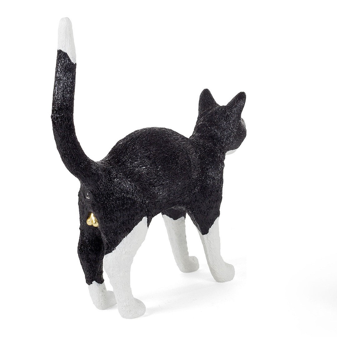 Seletti 15042 JOBBY THE CAT BLACK & WHITE лампа настольная кот 115538 - Вид №2