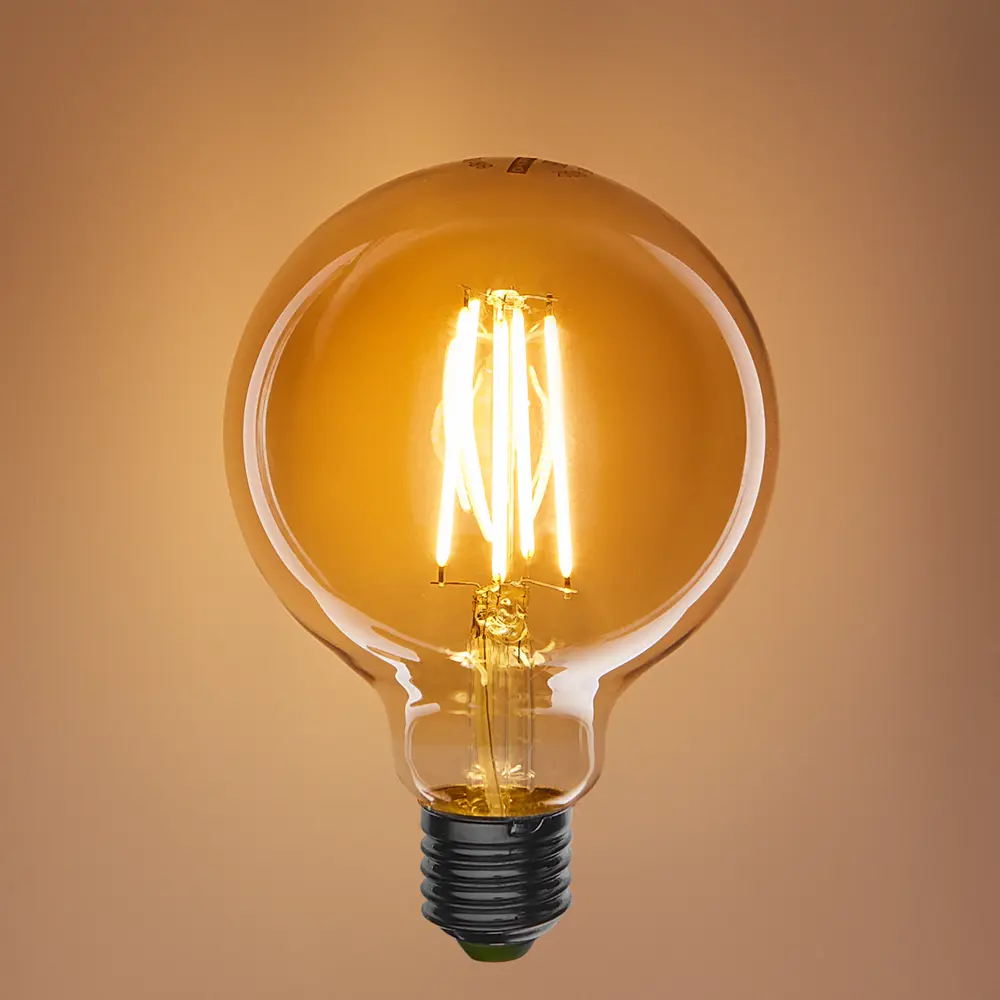 Филаментная лампа ОНЛАЙТ G95 ретро-дизайн с теплым светом 85394612