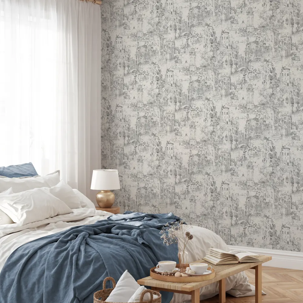 Обои флизелиновые WallSecret Luciano черно-белые 1.06 м 8642-10 85263844 STLM-2029961 - Вид №2