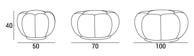 Круглый пуф из ткани Domingo Salotti Arke ARCH-00138293 - Вид №14
