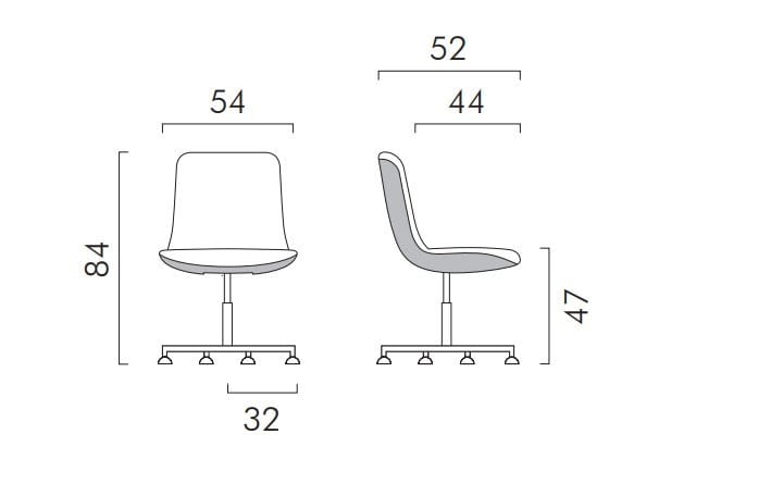 Офисное кресло с 4 спицами и спинкой из Baydur® FREZZA цветок лотоса ARCH-00066911 - Вид №2