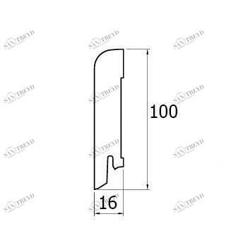 Плинтус Modern Decor Клэй Шпонированный Прямой 100х16 Дуб 2400х100 мм 1010000580