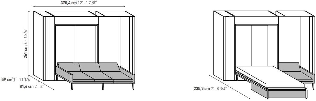 TUMIDEI Раскладная двуспальная кровать Alcova light sun-id-1480010 - Вид №2