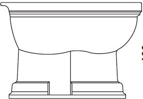 KL500-00CB00E-PB00 KLASIK Декор DIAG./BEJ Биде Creavit Klasik  - Вид №1