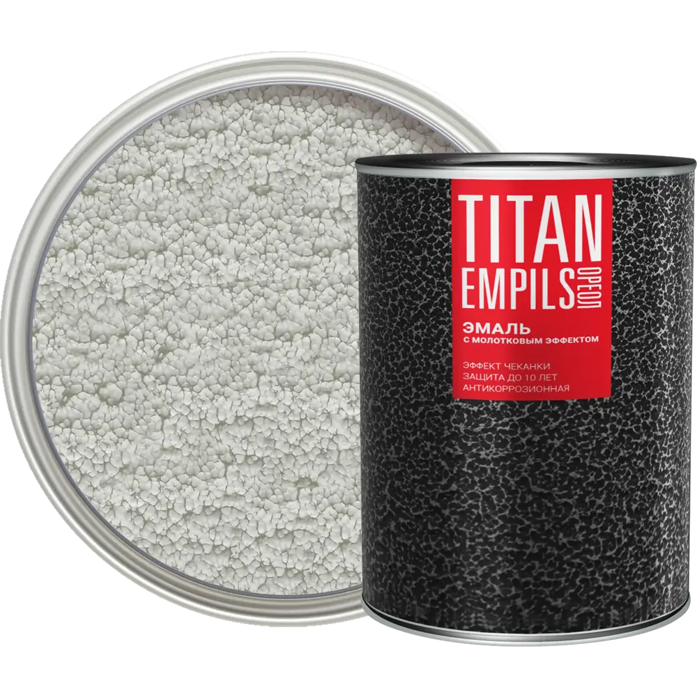 Грунт-эмаль 3 в 1 Ореол Titan молотковая цвет серебро 0.8 кг STLM-2176901