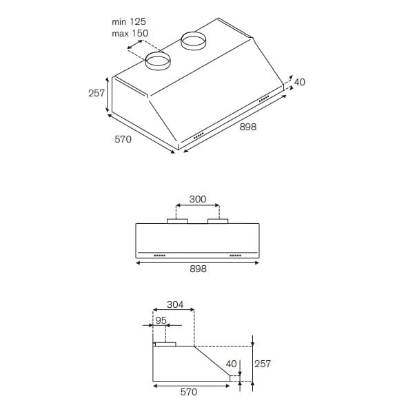 Встраиваемая вытяжка из нержавеющей стали со встроенным освещением Bertazzoni Professional ARCH-00115133 - Вид №2