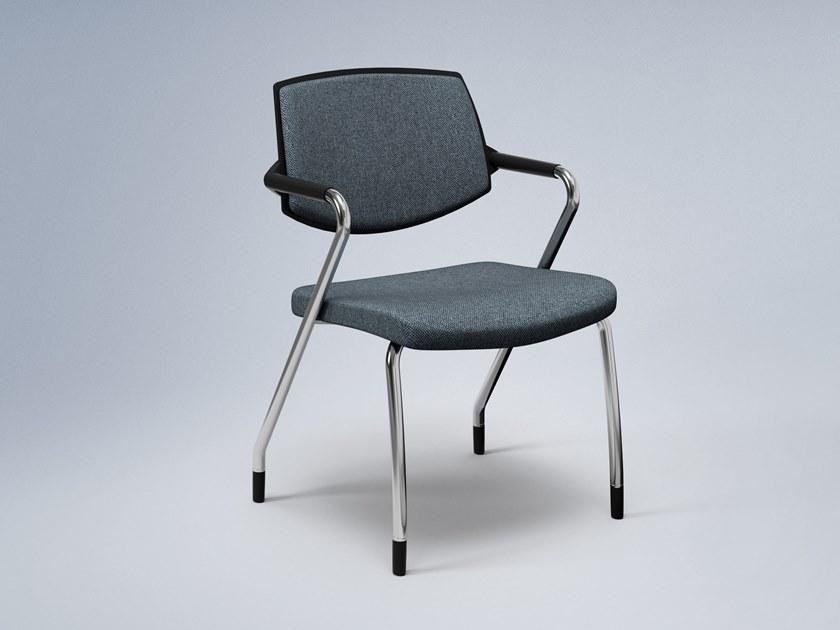 FANTONI Стул для конференций из ткани с подлокотниками Seating system sun-id-1351456 - Вид №1