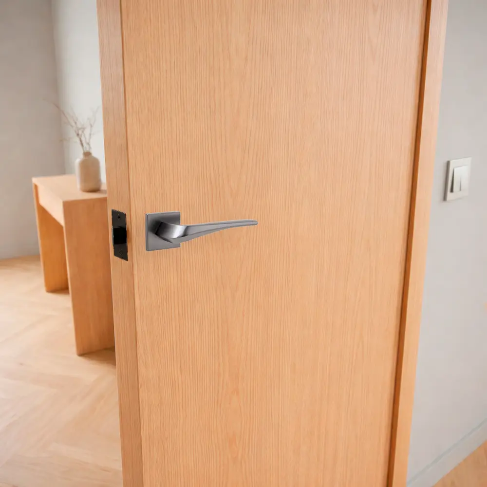 Дверная ручка на розетке Armex H-30117-A без запирания цвет графит STLM-2083149 - Вид №5