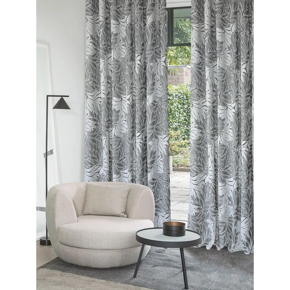 Тюль на ленте Флоранс 250x260 см цвет серо-белый MIAMOZA STLM-2132924 - Вид №2