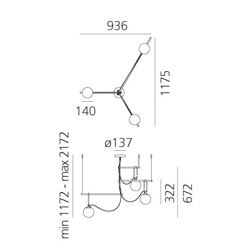 Выдувное стекло светодиодный подвесной светильник Artemide nh ARCH-00023841 - Вид №5