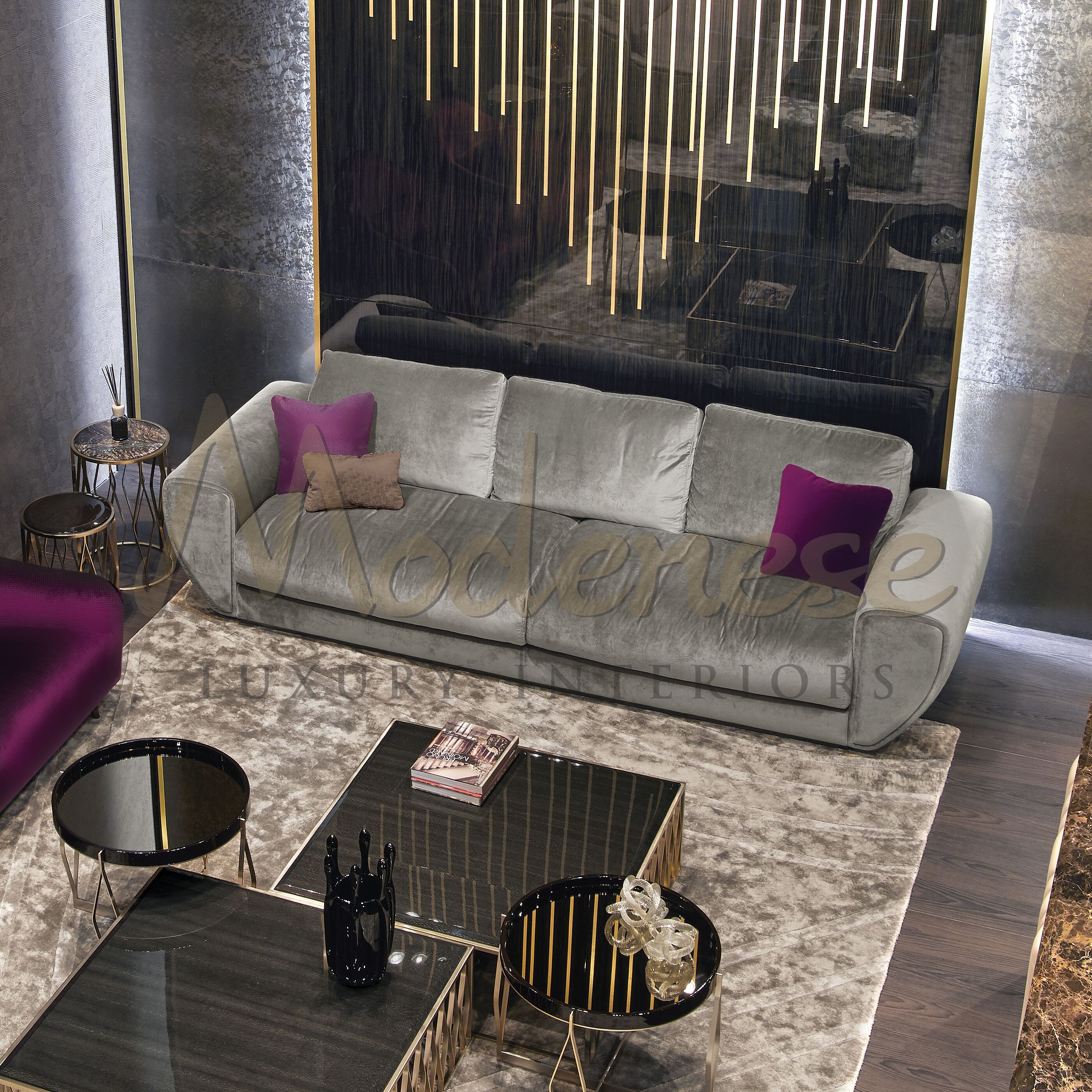 4-местный кожаный диван Modenese Luxury Interiors AURA MINIMALIST ARCH-00061288 - Вид №5