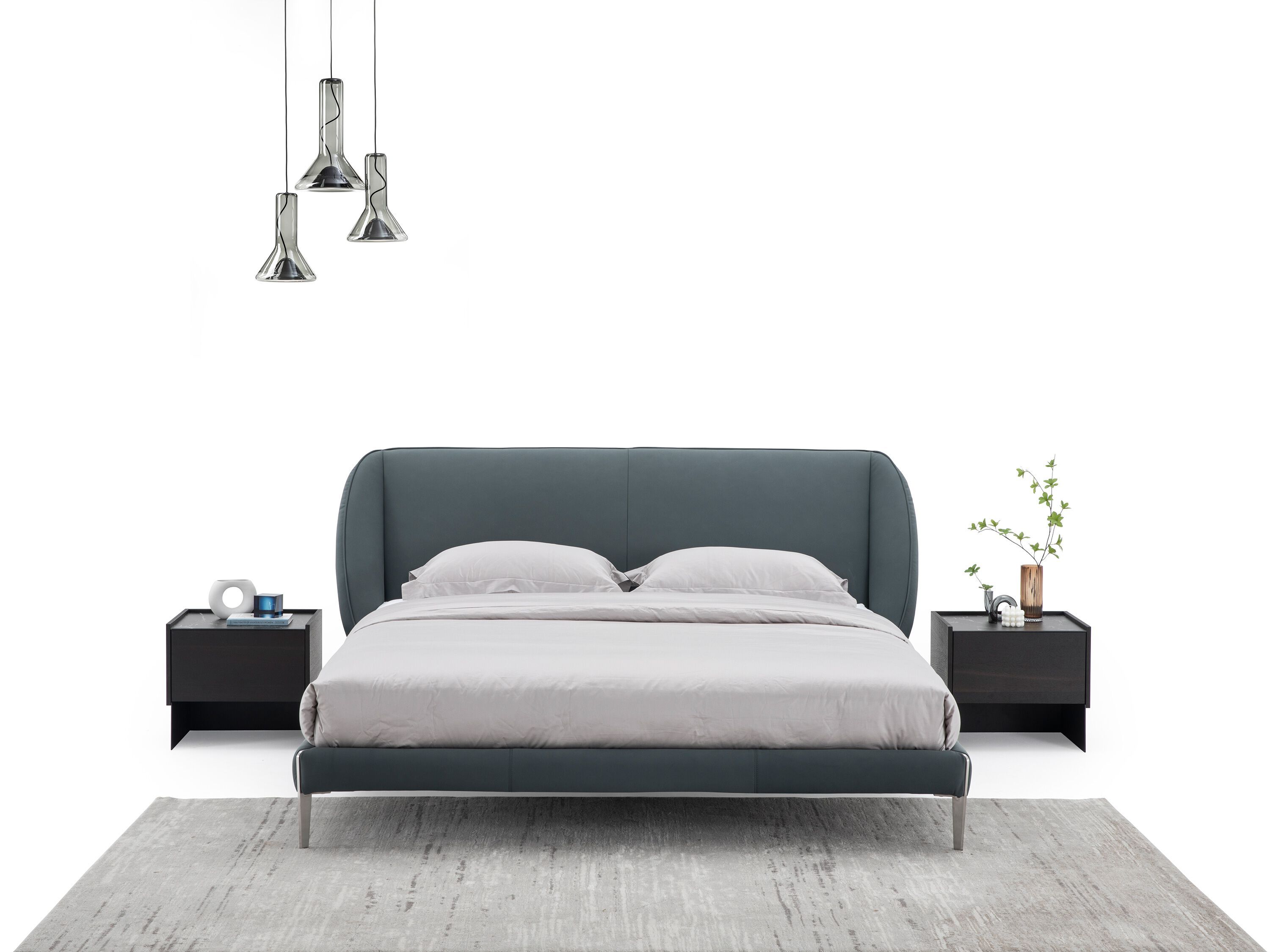 Кожаная двуспальная мягкая кровать CAMPO DE' FIORI COZ161 ARCH-00080320 - Вид №2