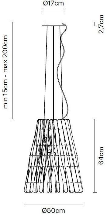 Fabbian Подвесной светильник из дерева Stick F23 a03 69 - Вид №9