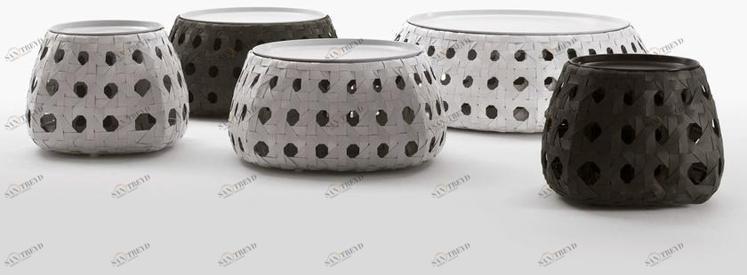 B&B Italia Outdoor Круглый садовый столик из полиэтилена Canasta sun-id-1496671