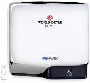 GW01 03 04 02 Genwec Глянцевая сушилка для рук Slimdri из нержавеющей стали