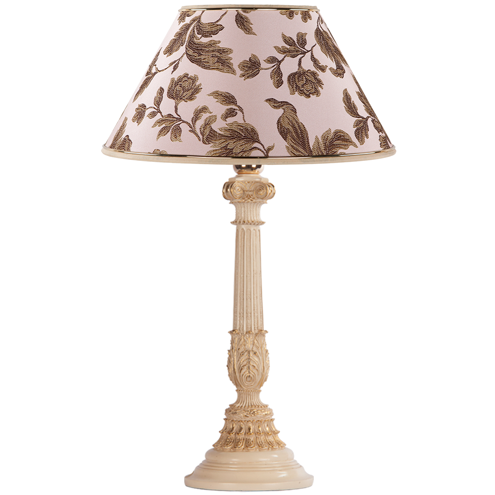 32022,34051 Настольная лампа Колонна Испанская Айвори Маргарита Персик BOGACHO 4627138210987, 4627138151662