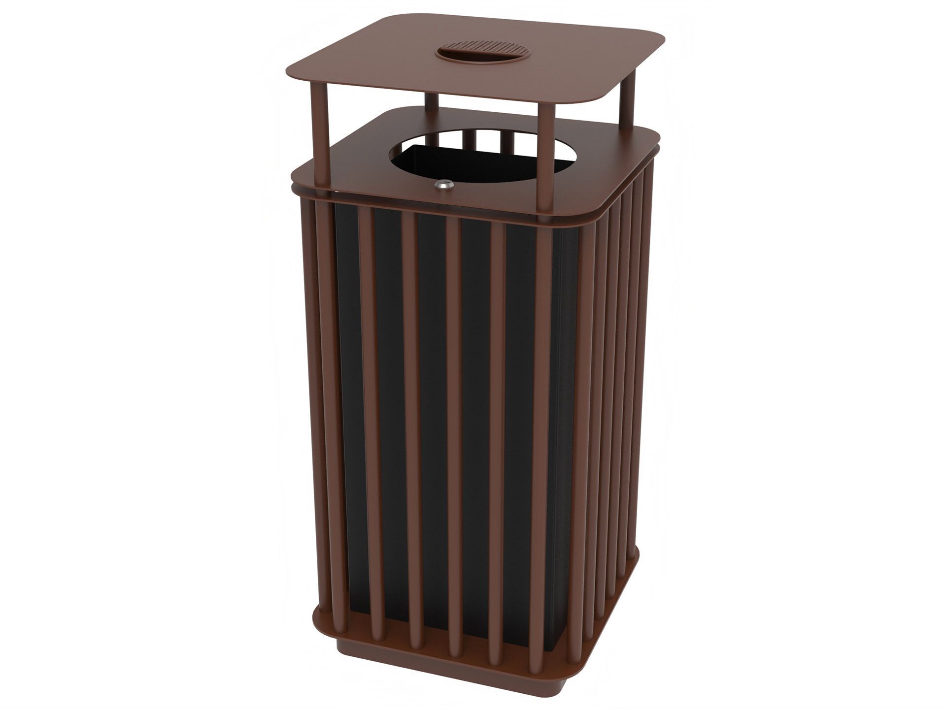 Оцинкованная стальная корзина для мусора с пепельницей Lazzari Spring ARCH-00089452 - Вид №18