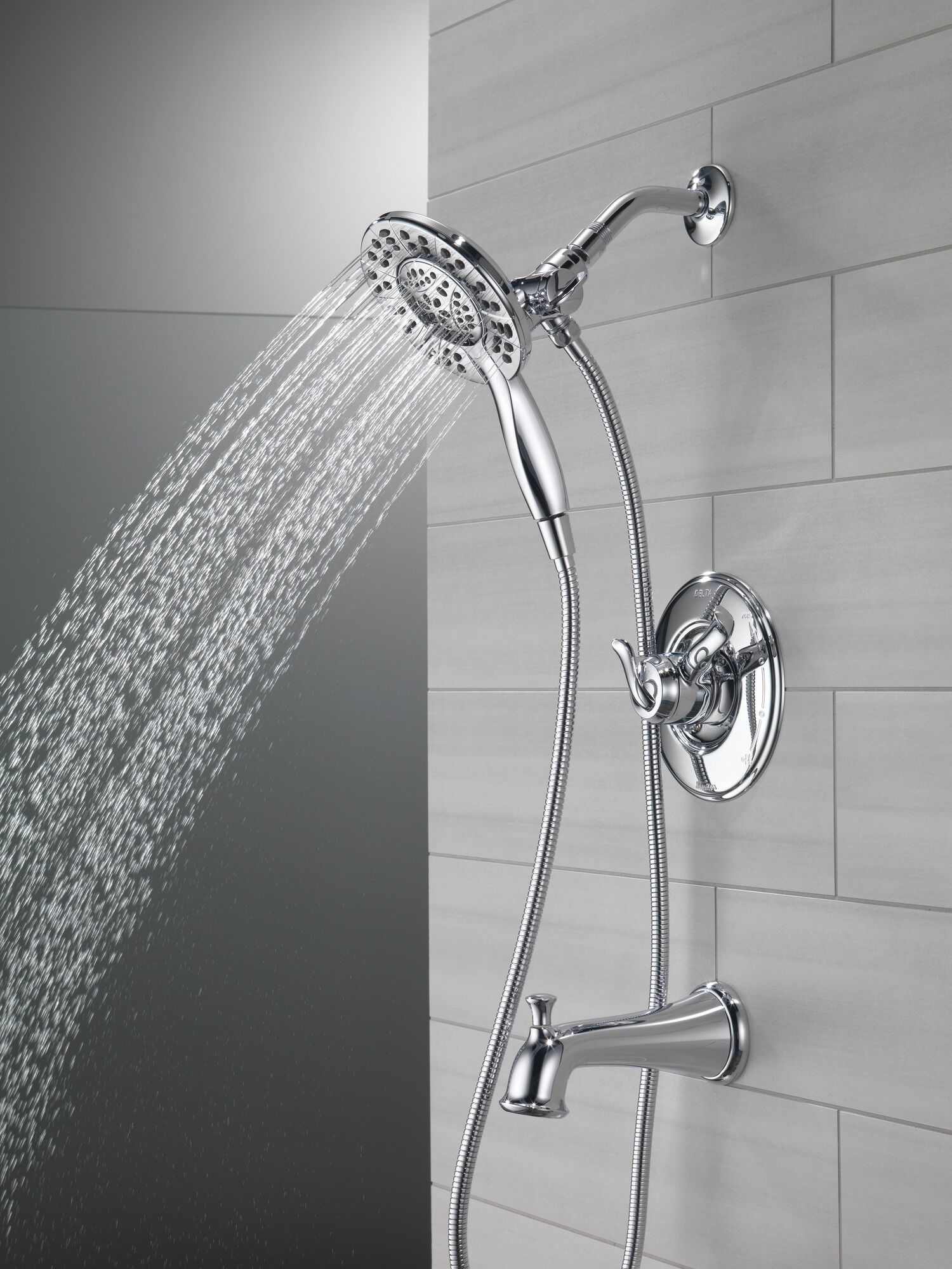 T17494-I Панель Monitor® 17 Series для ванны и душа с In2ition® Delta Faucet Linden Хром  - Вид №11