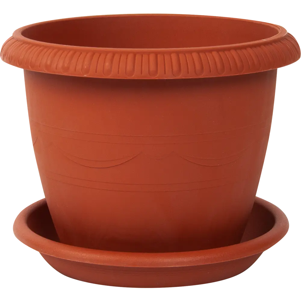 ТЕК.А.ТЕК Горшок Le Jardin терракотовый с поддоном для растений 11951899 Жардин STLM-0001632