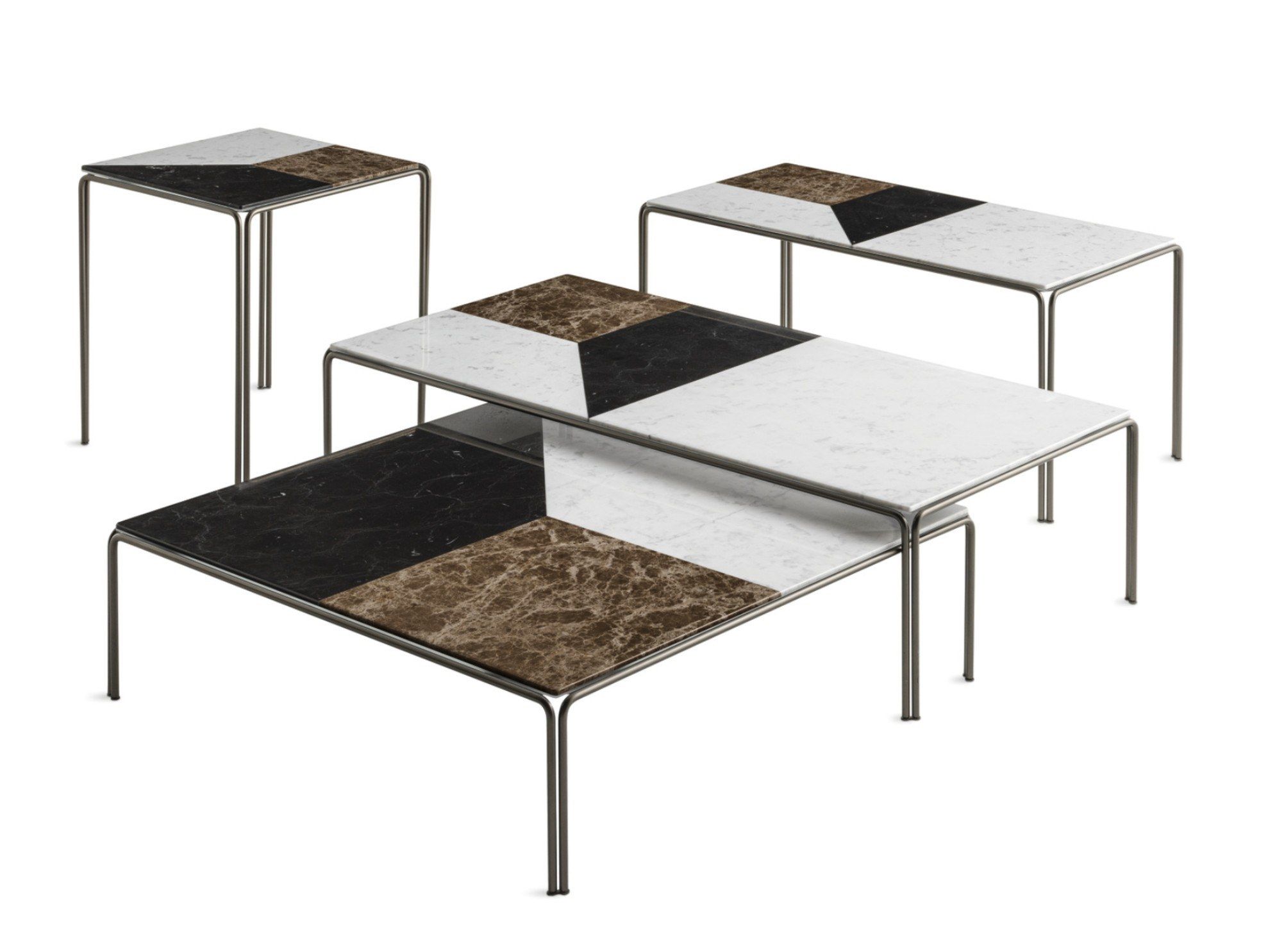 Прямоугольный мраморный журнальный столик Casamania & Horm Рэгтайм ARCH-00067554 - Вид №1