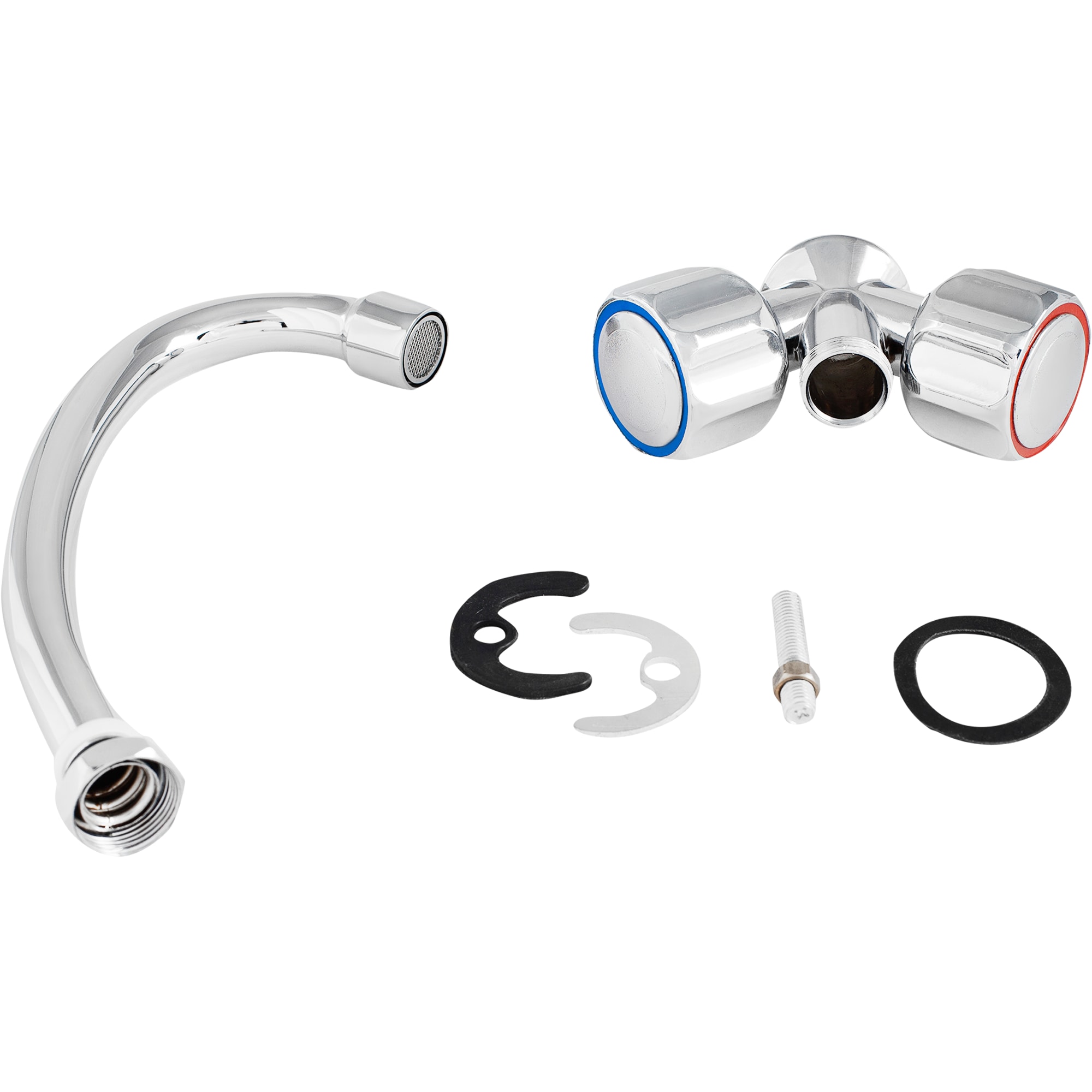 13443062 Смеситель для раковины «Лидия» двухвентильный цвет хром Молот Santreyd  - Вид №2