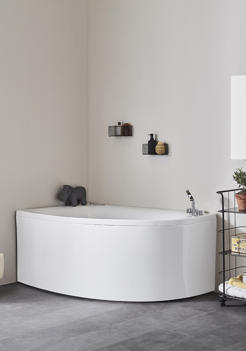 127 Массажные Ванны Sand 160 Gold Right + Смеситель Noro  Белый  - Вид №1