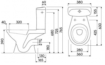 19026-00U Компакт унитаз с бачком Белый KOLO  Польша  - Вид №2