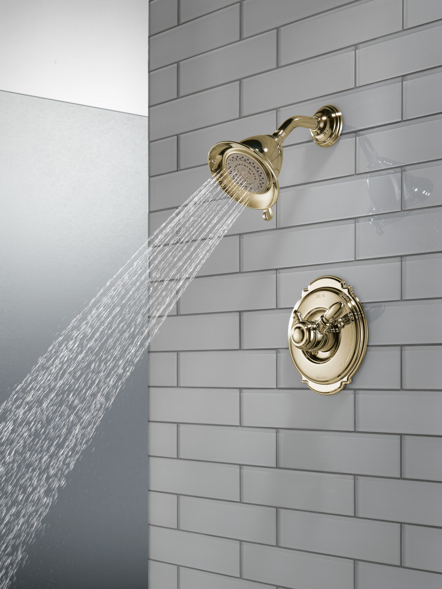 T17255-PB Облицовка для душа Monitor® серии 17 Delta Faucet Victorian Полированная латунь - Вид №6