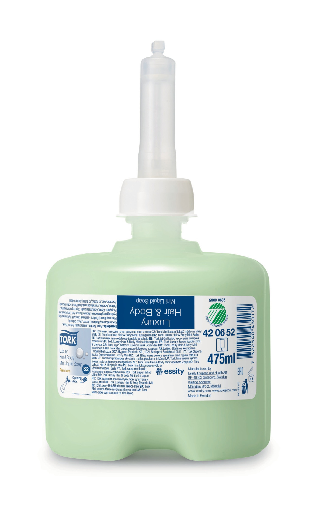 42065238 Роскошное жидкое мыло для волос и тела Tork 