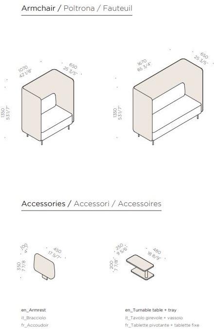 Martex Кресло из ткани с высокой спинкой Nucleo sun-id-1377853 - Вид №2
