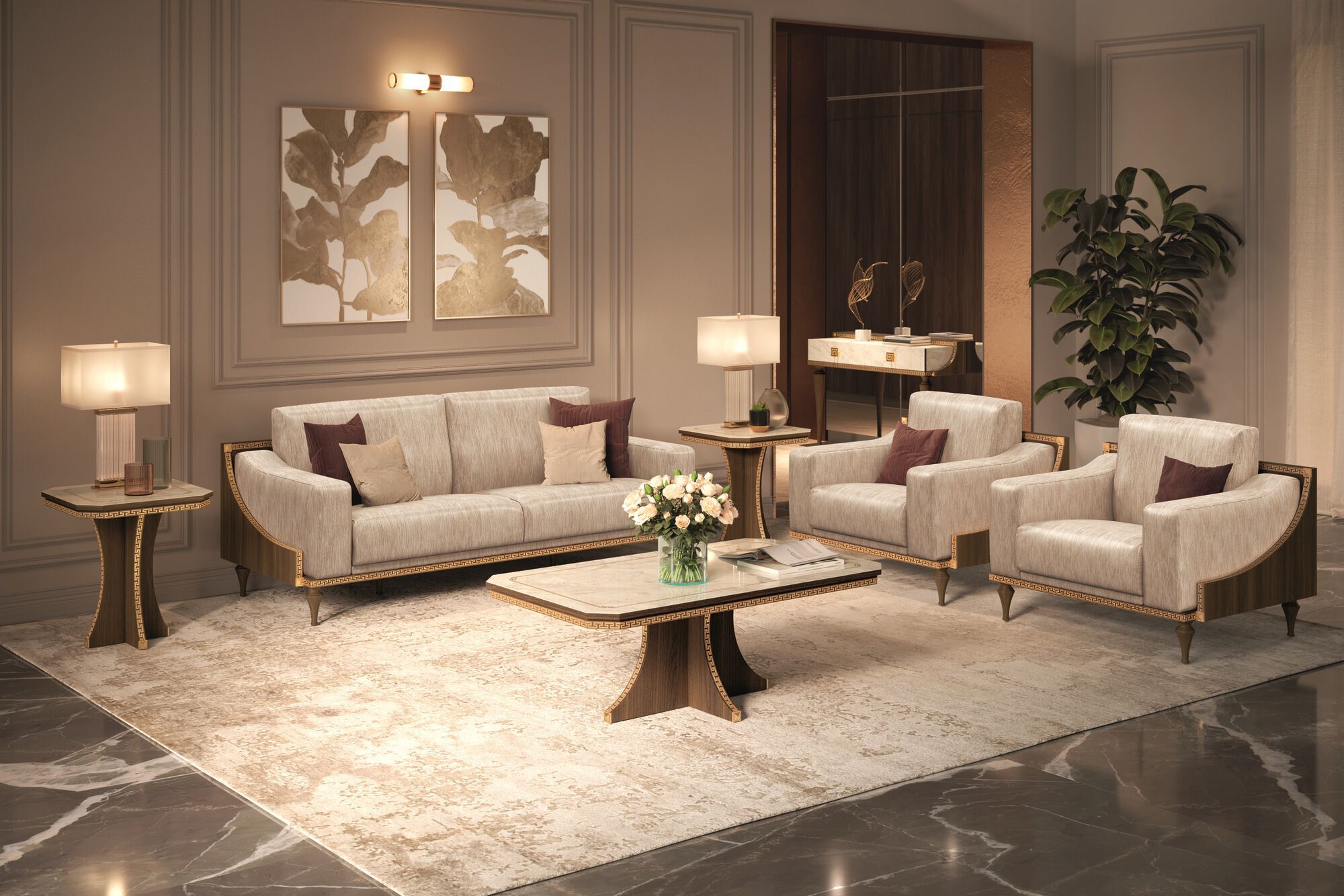 Прямоугольный мраморный журнальный столик Arredoclassic романтика ARCH-00064471