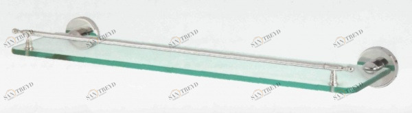 Полочка стекл.1-я с бортиком 20187 (хр) (SF) SAN FONTE 241073