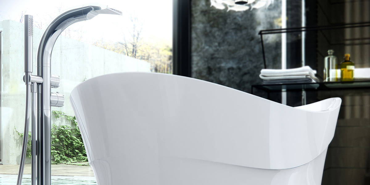 Смеситель для ванны напольный Tubo 15 TU-15-PC Victoria + Albert TU15PC - Вид №1