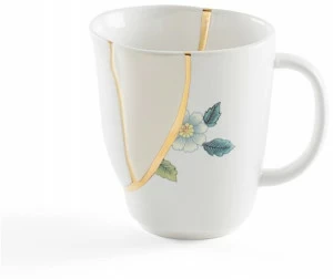 Seletti Кружка из фарфора и золота Kintsugi
