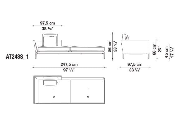 Кожаный диван B&B Italia Атолл ARCH-00112726 - Вид №64