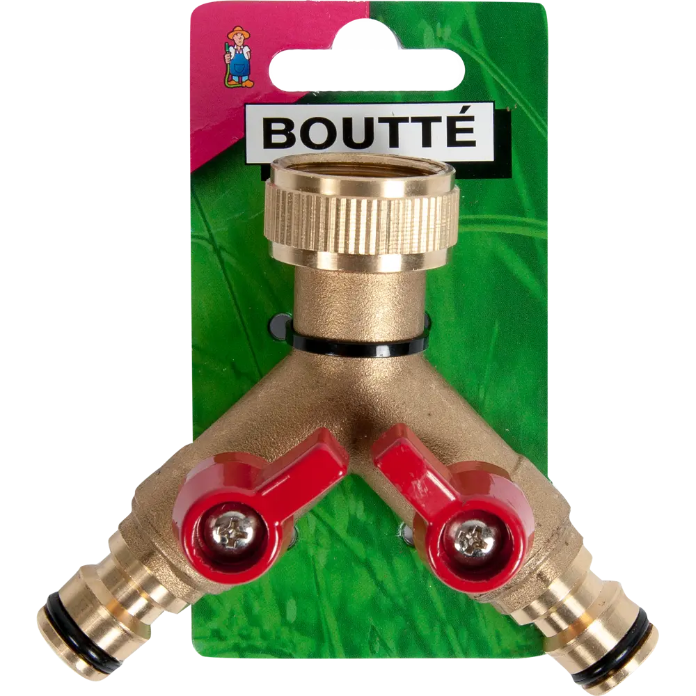 Разветвитель BOUTTE для шланга с двумя кранами и резьбой 3/4 дюйма 10724758 STLM-1424899 - Вид №3