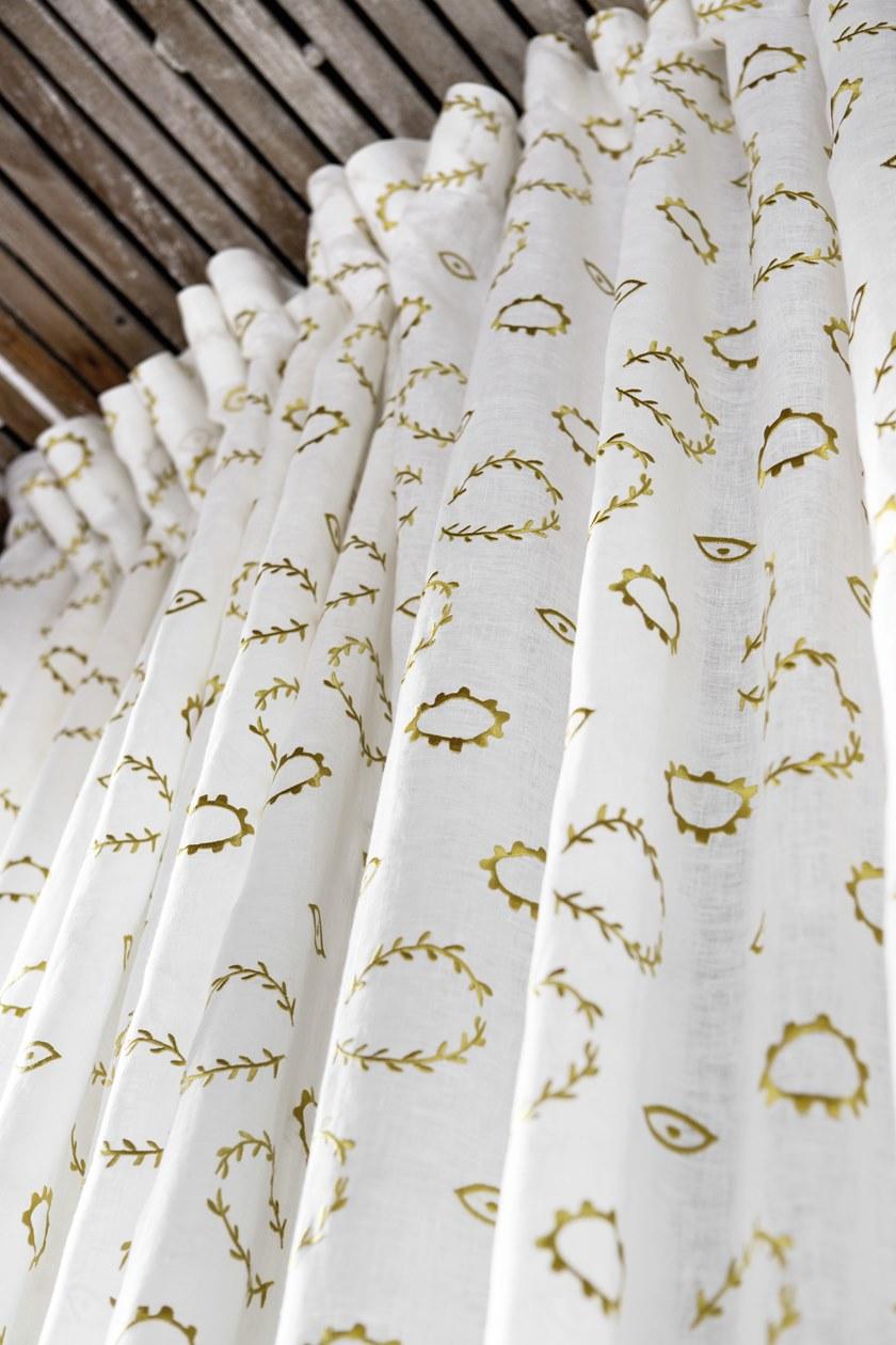 Élitis Вышитая льняная ткань Effigie sun-id-1505441 - Вид №2